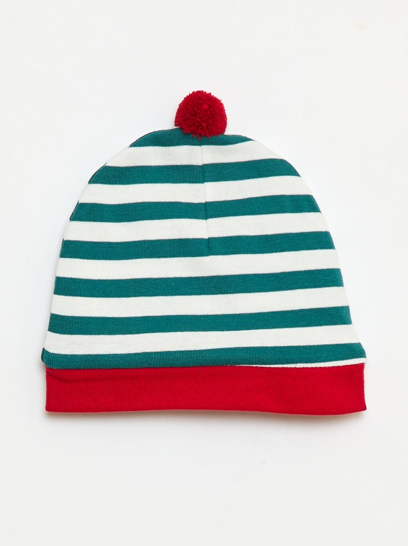 Set body + leggings + berretto Natale in cotone Verde - Kiabi