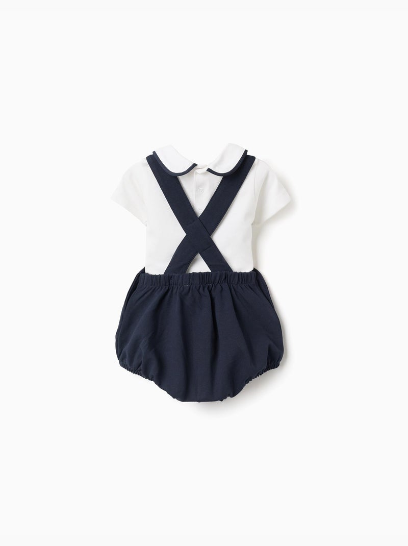 Set body + pagliaccetto in cotone Bianco - Kiabi