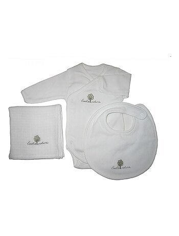 Set body/bavaglino/tettarella in cotone biologico