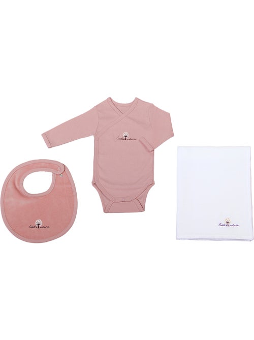 Set body/bavaglino/tettarella in cotone biologico - Kiabi