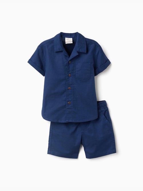 Set camicia a manica corta e pantaloncini in cotone - Kiabi
