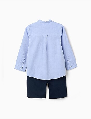 Set camicia a manica lunga a righe e Pantaloncini