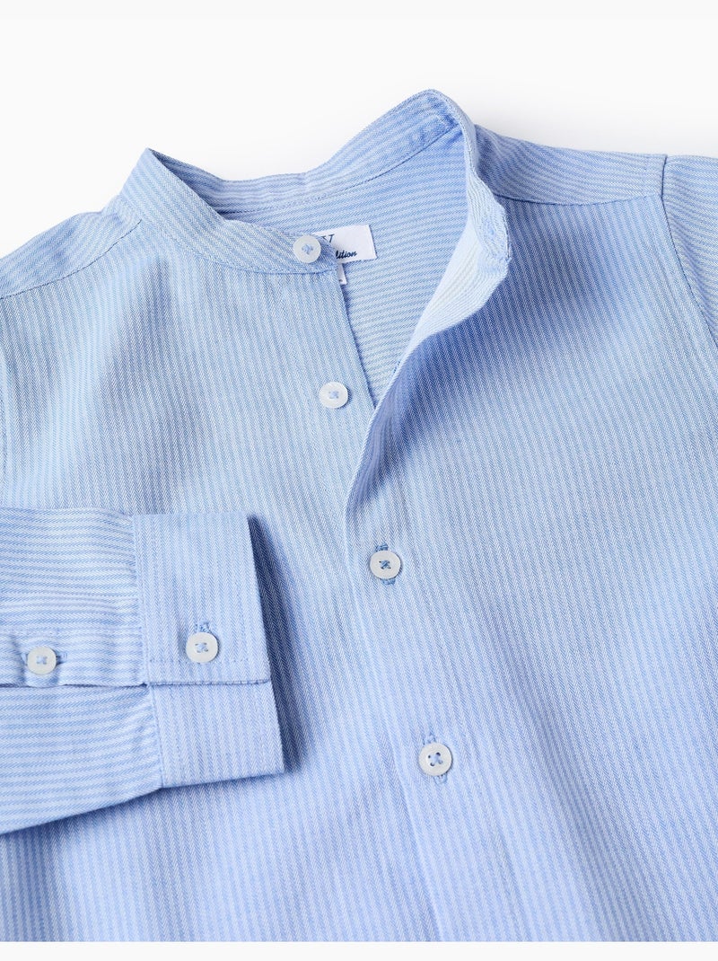 Set camicia a manica lunga a righe e Pantaloncini Blu Blu - Kiabi