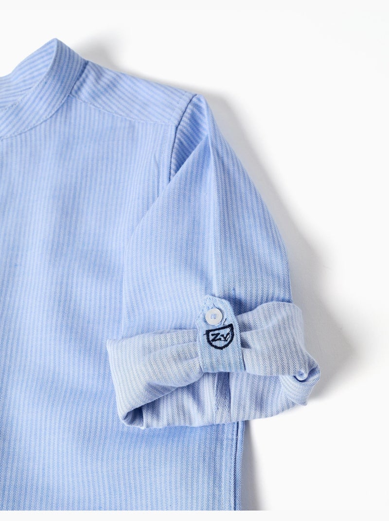 Set camicia a manica lunga a righe e Pantaloncini Blu Blu - Kiabi