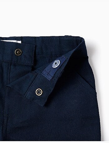 Set camicia a manica lunga in cotone a righe e pantaloncini