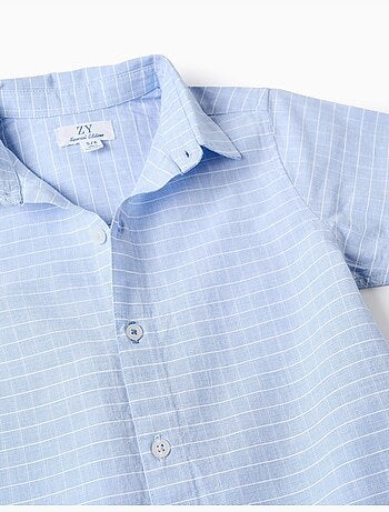 Set camicia a maniche corte in cotone e pantaloncini