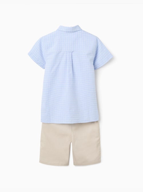 Set camicia a maniche corte in cotone e pantaloncini - Kiabi