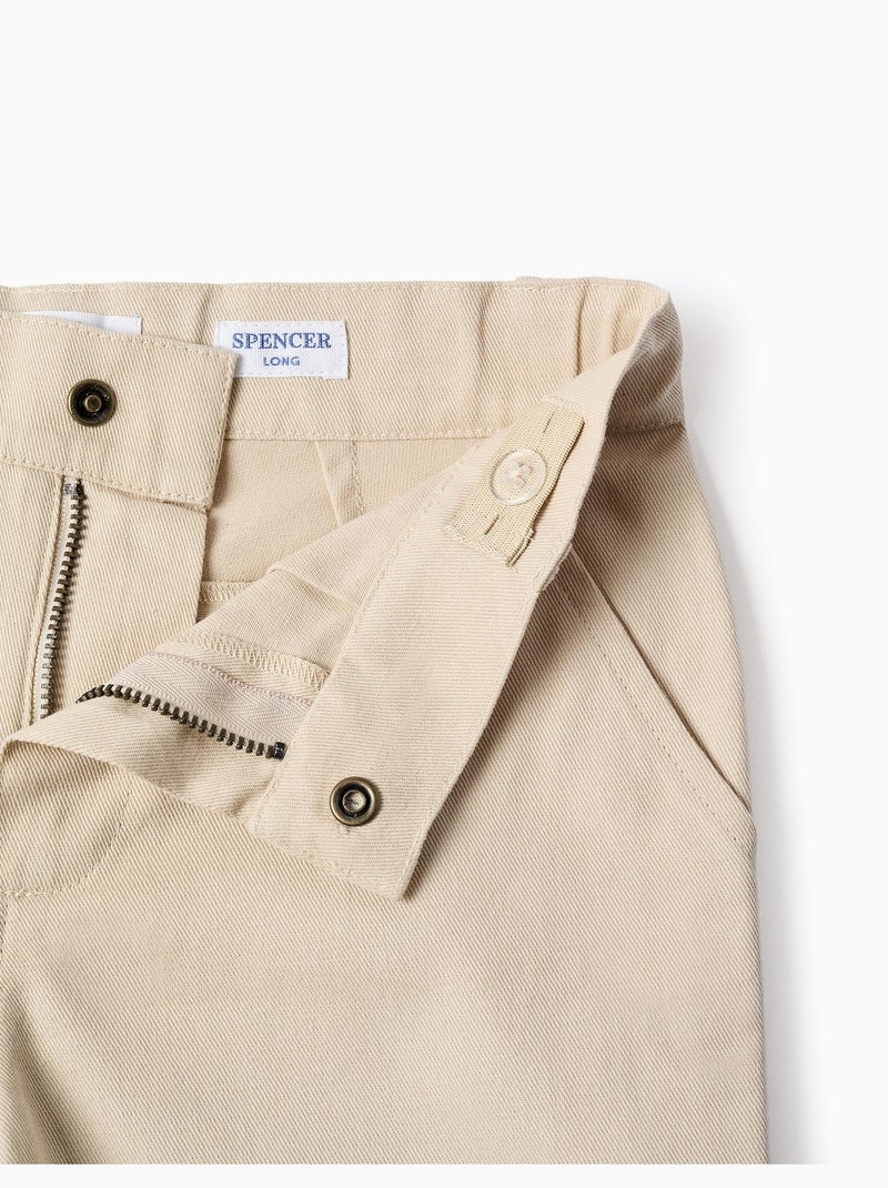 Set camicia a maniche corte in cotone e pantaloncini Beige chiaro - Kiabi