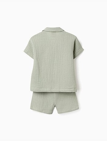 Set camicia e pantaloncini in cotone