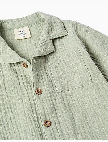 Set camicia e pantaloncini in cotone