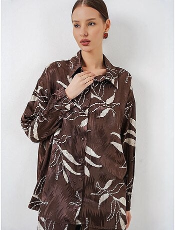 Set camicia floreale in viscosa e pantaloni a gamba ampia bdart
