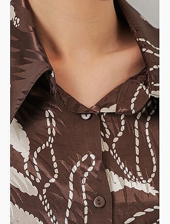 Set camicia floreale in viscosa e pantaloni a gamba ampia bdart