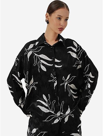 Set camicia floreale in viscosa e pantaloni a gamba ampia bdart