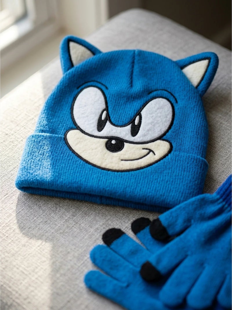 Set cappello e guanti in acrilico sonic sega Blu - Kiabi