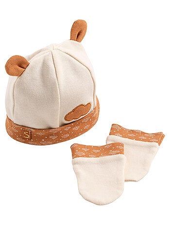 Set cappello e muffole in cotone per - SAUTHON