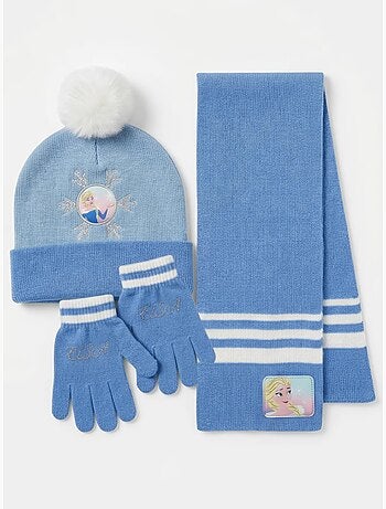 Set cappello, guanti e sciarpa frozen disney bambini