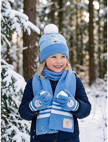 Set cappello, guanti e sciarpa frozen disney bambini