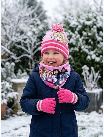 Set cappello, scaldacollo e guanti barbie 2-8 anni