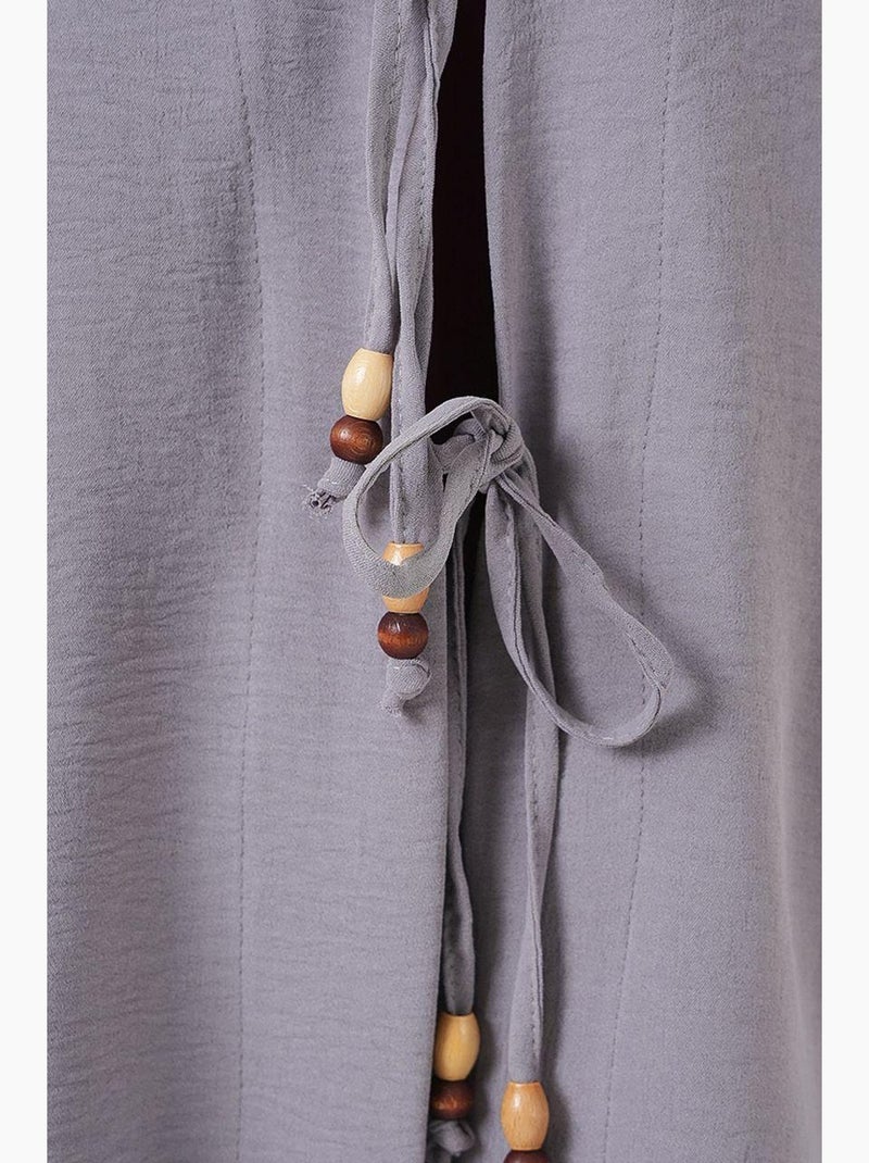 Set cardigan lungo con scollo a v testurizzato e pantaloni bdart Grigio - Kiabi