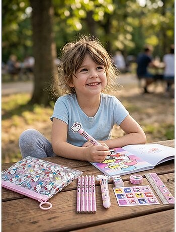 Set cartoleria astuccio completo hello kitty sanrio