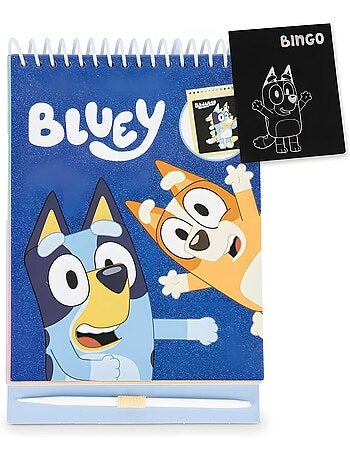 Set cartoleria quaderno da grattare e penna bluey