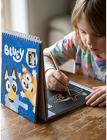 Set cartoleria quaderno da grattare e penna bluey