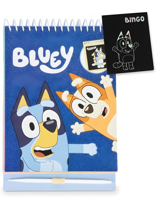 Set cartoleria quaderno da grattare e penna bluey - Kiabi Set cartoleria quaderno da grattare e penna bluey - Kiabi