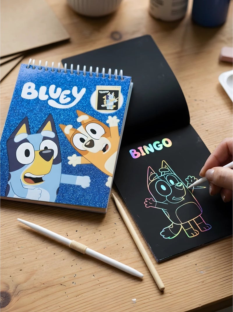 Set cartoleria quaderno da grattare e penna bluey Blu - Kiabi