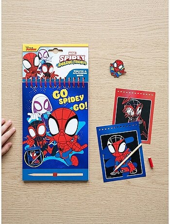 Set cartoleria quaderno da grattare spidey marvel
