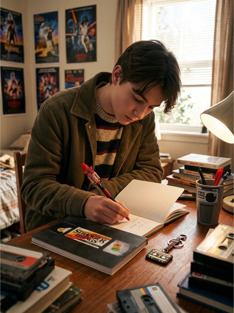 Set cartoleria quaderno penna portachiavi stranger things netflix Multicolore - Kiabi