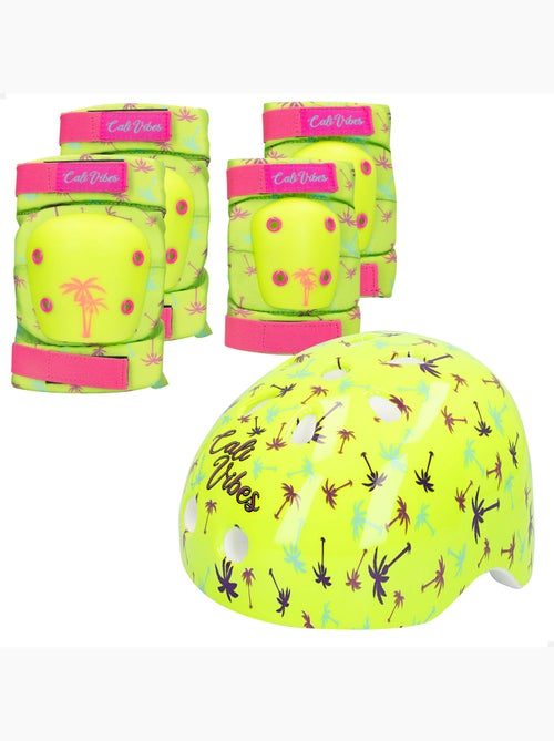 Set casco, gomitiere e ginocchiere giallo neon cb riders - Kiabi Set casco, gomitiere e ginocchiere giallo neon cb riders - Kiabi