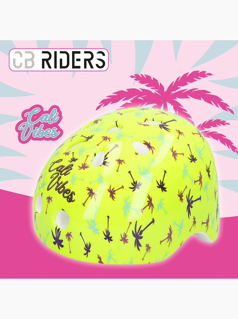 Set casco, gomitiere e ginocchiere giallo neon cb riders N/D - Kiabi