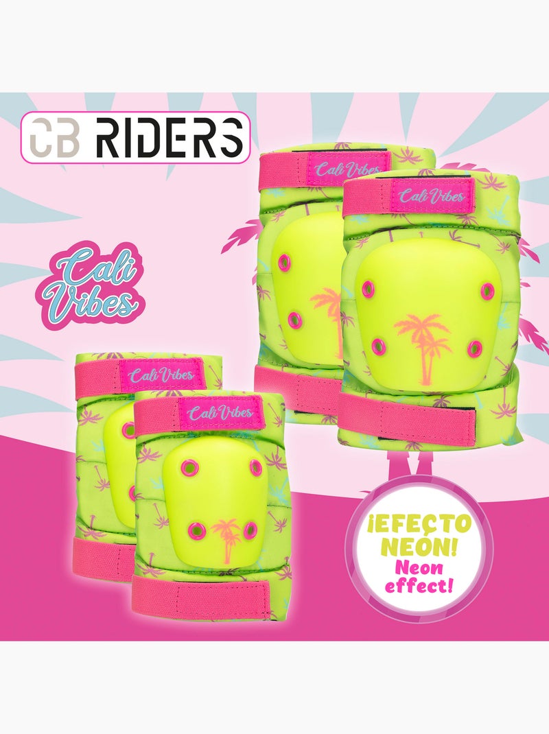 Set casco, gomitiere e ginocchiere giallo neon cb riders N/D - Kiabi