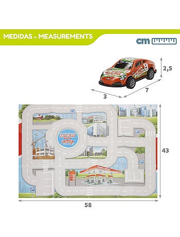 Set circuito urbano con veicoli a frizione 1:87 e segnali stradali speed & go