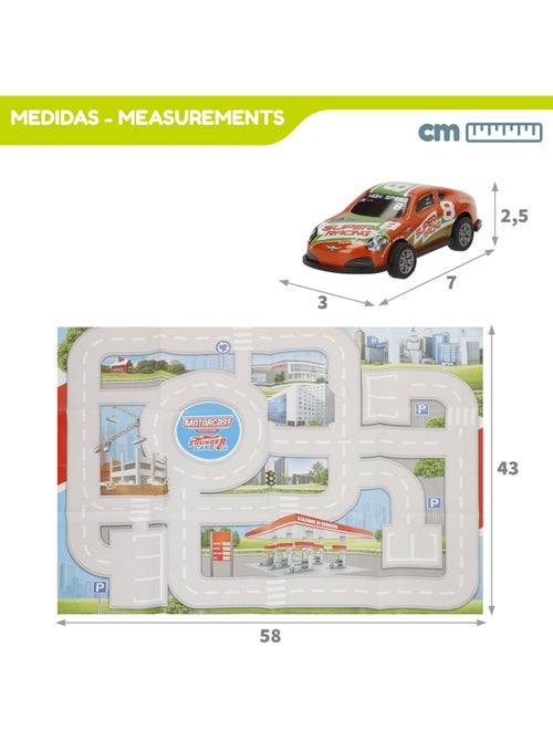Set circuito urbano con veicoli a frizione 1:87 e segnali stradali speed & go - Kiabi Set circuito urbano con veicoli a frizione 1:87 e segnali stradali speed & go - Kiabi