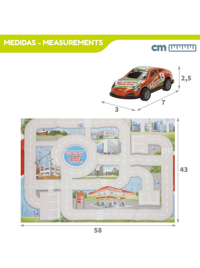 Set circuito urbano con veicoli a frizione 1:87 e segnali stradali speed & go N/D - Kiabi