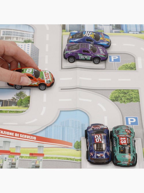 Set circuito urbano con veicoli a frizione 1:87 e segnali stradali speed & go - Kiabi Set circuito urbano con veicoli a frizione 1:87 e segnali stradali speed & go - Kiabi