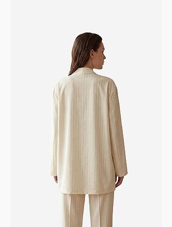 Set co-ord a due pezzi a righe con colletto aperto my fashion
