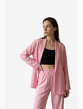 Set co-ord a due pezzi a righe con colletto aperto my fashion