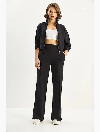 Set co-ord a due pezzi con felpa full zip e pantaloni lucci