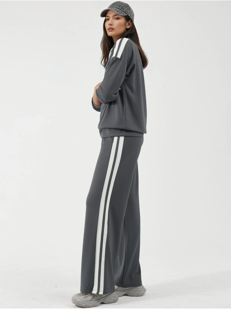 Set co-ord a due pezzi modal touch con colletto con zip e gamba larga, hiccup Grigio - Kiabi