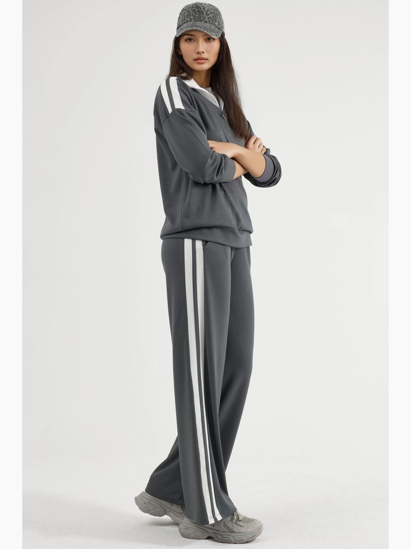 Set co-ord a due pezzi modal touch con colletto con zip e gamba larga, hiccup Grigio - Kiabi