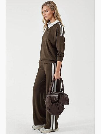Set co-ord a due pezzi modal touch con colletto con zip e gamba larga, hiccup