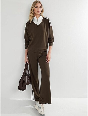 Set co-ord a due pezzi modal touch con colletto con zip e gamba larga, hiccup
