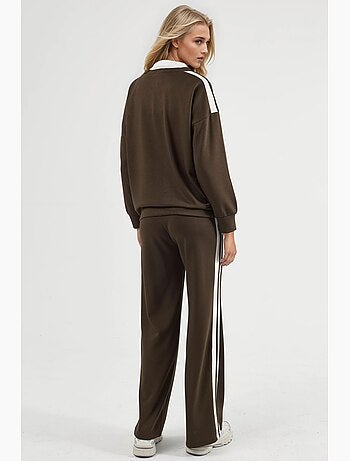 Set co-ord a due pezzi modal touch con colletto con zip e gamba larga, hiccup
