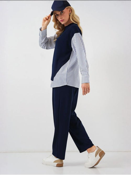 Set co-ord due pezzi a righe lungo con girocollo bdart - Kiabi