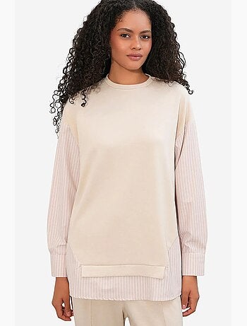 Set co-ord due pezzi a righe lungo con girocollo bdart