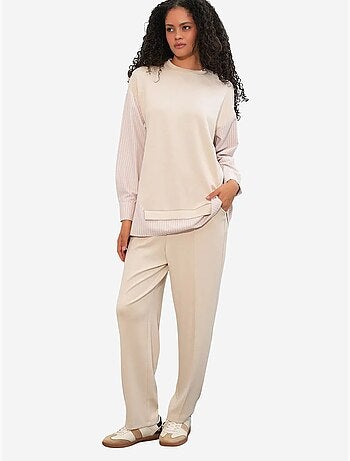 Set co-ord due pezzi a righe lungo con girocollo bdart