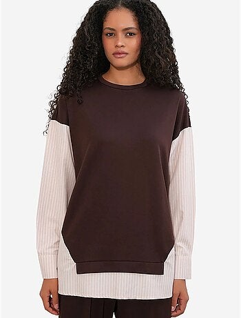 Set co-ord due pezzi a righe lungo con girocollo bdart