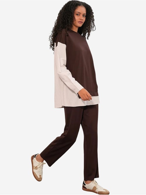 Set co-ord due pezzi a righe lungo con girocollo bdart - Kiabi Set co-ord due pezzi a righe lungo con girocollo bdart - Kiabi